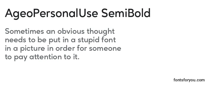 AgeoPersonalUse SemiBold Font