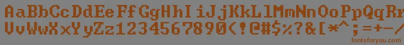 Greenscr Font – Brown Fonts on Gray Background