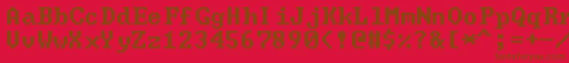 Greenscr Font – Brown Fonts on Red Background