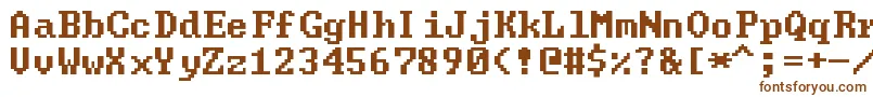 Greenscr-fontti – ruskeat fontit valkoisella taustalla
