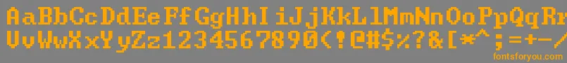 Greenscr Font – Orange Fonts on Gray Background
