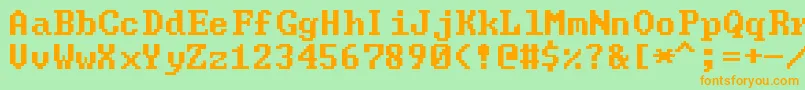 Greenscr Font – Orange Fonts on Green Background