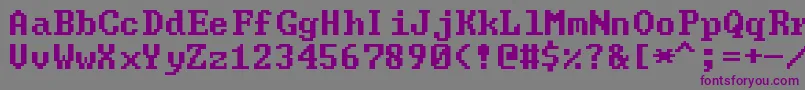 Шрифт Greenscr – фиолетовые шрифты на сером фоне