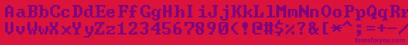 Greenscr Font – Purple Fonts on Red Background