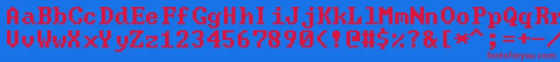 Greenscr Font – Red Fonts on Blue Background