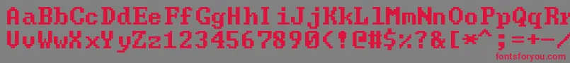 Greenscr Font – Red Fonts on Gray Background