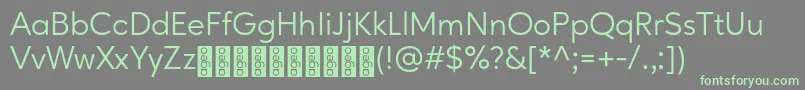 フォントAgeoPersonalUse – 灰色の背景に緑のフォント