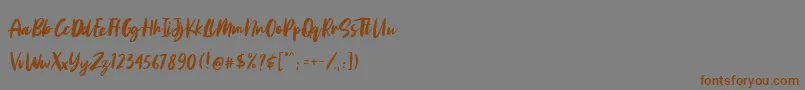 Aggitha Font – Brown Fonts on Gray Background