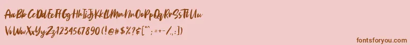 Aggitha Font – Brown Fonts on Pink Background