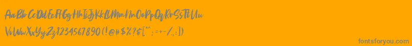 Aggitha Font – Gray Fonts on Orange Background