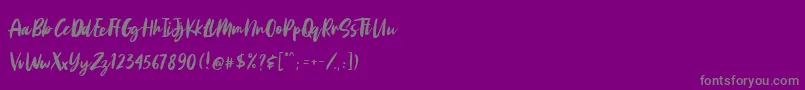 Aggitha Font – Gray Fonts on Purple Background