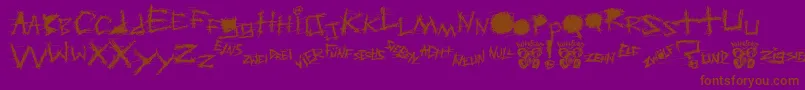 More about Aggressive Angry Baby Killer Font Aggressive Angry Baby Killer Font – Brown Fonts on Purple Background
