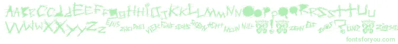 Aggressive Angry Baby Killer Font – Green Fonts on White Background