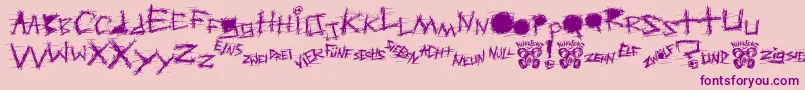 Aggressive Angry Baby Killer Font – Purple Fonts on Pink Background