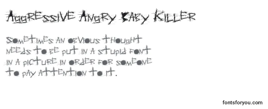 Schriftart Aggressive Angry Baby Killer