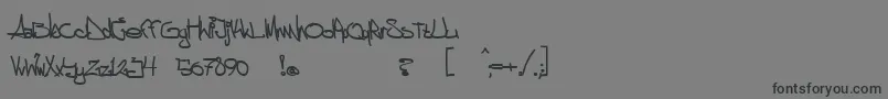 aggstock-Schriftart – Schwarze Schriften auf grauem Hintergrund