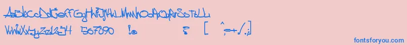 Шрифт aggstock – синие шрифты на розовом фоне