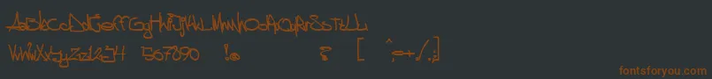 aggstock-fontti – ruskeat fontit mustalla taustalla