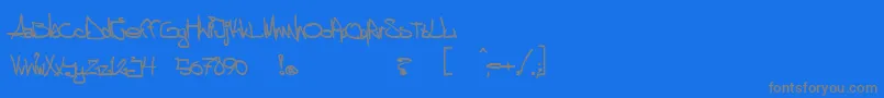 aggstock-Schriftart – Graue Schriften auf blauem Hintergrund