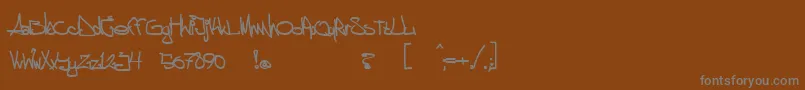 aggstock-Schriftart – Graue Schriften auf braunem Hintergrund