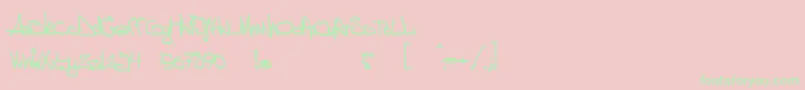 aggstock-fontti – vihreät fontit vaaleanpunaisella taustalla