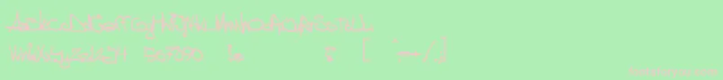 aggstock-Schriftart – Rosa Schriften auf grünem Hintergrund