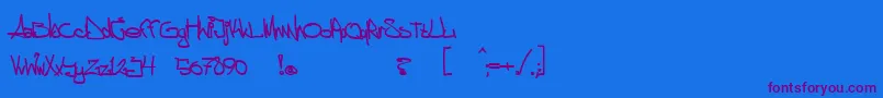 Шрифт aggstock – фиолетовые шрифты на синем фоне