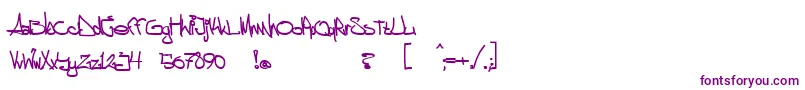 aggstock-fontti – violetit fontit valkoisella taustalla