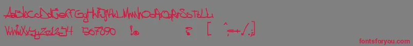 Шрифт aggstock – красные шрифты на сером фоне