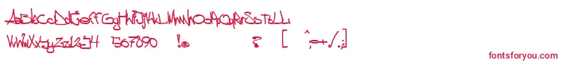 aggstock-Schriftart – Rote Schriften auf weißem Hintergrund