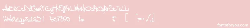 フォントaggstock – ピンクの背景に白い文字