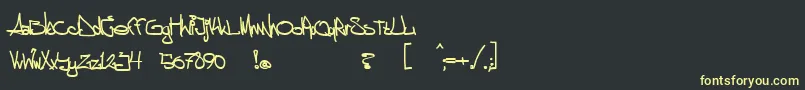 Шрифт aggstock – жёлтые шрифты на чёрном фоне