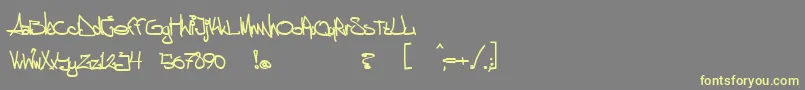 Шрифт aggstock – жёлтые шрифты на сером фоне