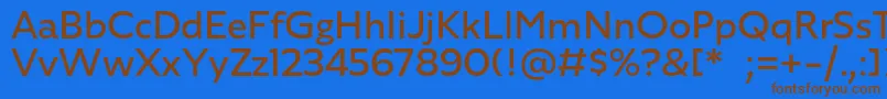 AgileSans Regular Font – Brown Fonts on Blue Background