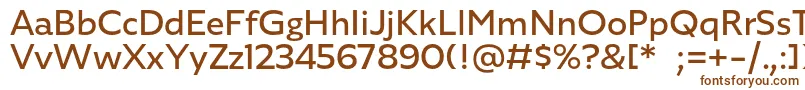 AgileSans Regular-fontti – ruskeat fontit valkoisella taustalla