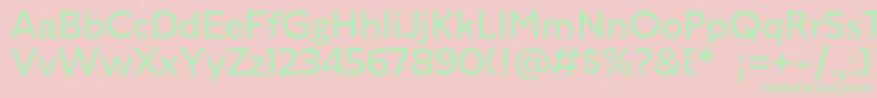 AgileSans Regular Font – Green Fonts on Pink Background