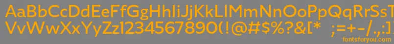 AgileSans Regular Font – Orange Fonts on Gray Background