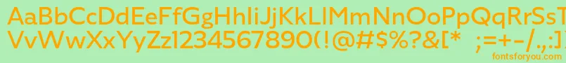 AgileSans Regular Font – Orange Fonts on Green Background