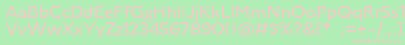 AgileSans Regular Font – Pink Fonts on Green Background