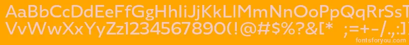 AgileSans Regular Font – Pink Fonts on Orange Background