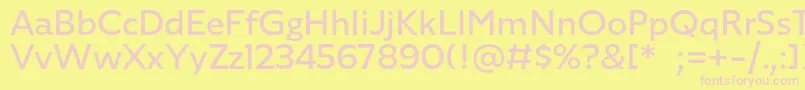 フォントAgileSans Regular – ピンクのフォント、黄色の背景