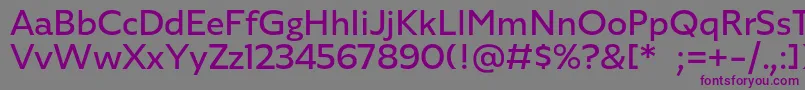 フォントAgileSans Regular – 紫色のフォント、灰色の背景