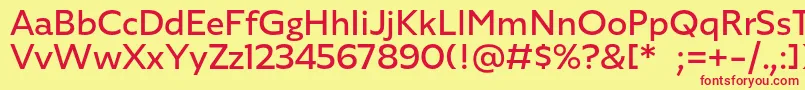 AgileSans Regular Font – Red Fonts on Yellow Background