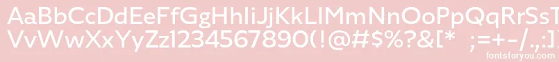 AgileSans Regular Font – White Fonts on Pink Background