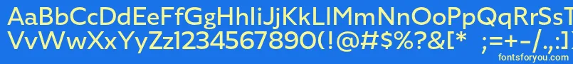 Police AgileSans Regular – polices jaunes sur fond bleu