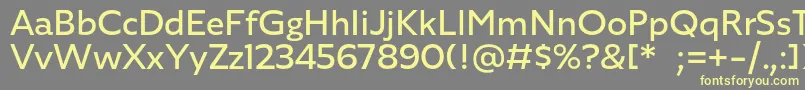 AgileSans Regular Font – Yellow Fonts on Gray Background