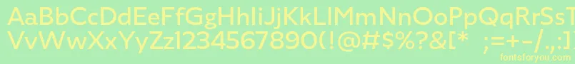 AgileSans Regular Font – Yellow Fonts on Green Background