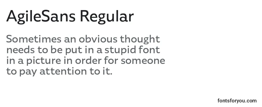 AgileSans Regular Font