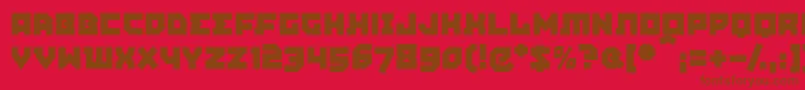 AGITPM  -fontti – ruskeat fontit punaisella taustalla