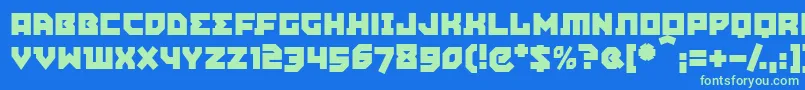 AGITPM   Font – Green Fonts on Blue Background